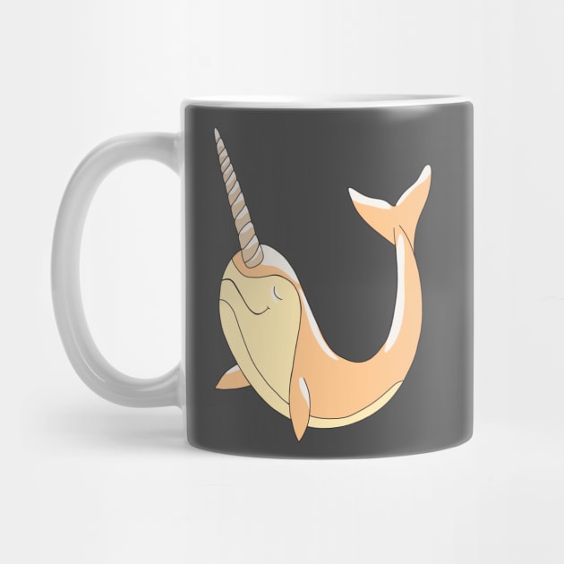 Happy Carefree Narwhal by ErinaBDesigns